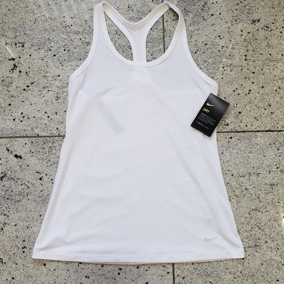 Nike Tops - New Nike Dri Fit white training tank Top. Medium.